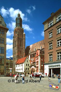 Wrocław (Breslau) - Rynek und Elisabethkirche, Polen, Polska, Breslau, Wroclaw, Niederschlesien, foreal, Albers, foto, Elisabethkirche, Rynek