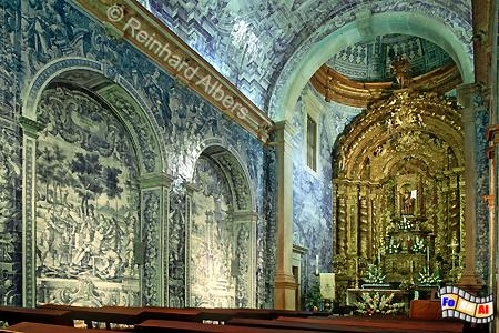 Almansil - Kirche Sao Lourenco mit historschen Azulejos., Portugal, Algarve, Almansil, Lourenco, Altar, Foto, Albers, foreal,