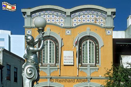 Portimo - Platz des 1. Dezember, Portugal, Algarve , Portimo, Largo, Platz, Laterne, Albers, Foto foreal.