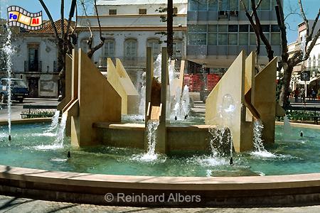 Faro - Moderner Springbrunnen, Portugal, Algarve, Faro, Brunnen, Albers, Foto, foreal,