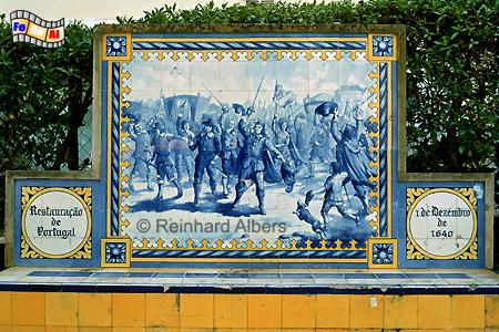 Portim�o - Largo 1� Dezembro, Portugal, Algarve, Portim�o, Largo, Azulejos, Platz, Albers, Foto, foreal.