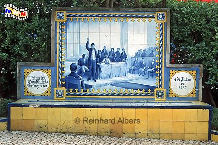 Portimo - Largo 1 Dezembro, Portugal, Algarve, Portimo, Largo, Azulejos, Platz, Albers, Foto, foreal.