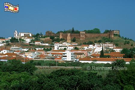 Blick auf Silves - Unter dem Namen Xelb Hauptstadt der Algarve in maurischer Zeit., Portugal, Algarve, Silves, Xelb, Mauren, Albers, Foto, foreal,