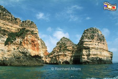 Felsenkste in der Algarve, Portugal, Algarve, Felsenkste, Praia da Rocha, Albers, Foto, foreal,