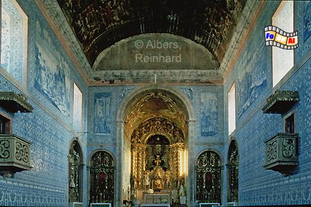 Castro Verde - Kirche mit Azueljos., Portugal, Alentejo, Castro, Verde, Albers, Foto, foreal,