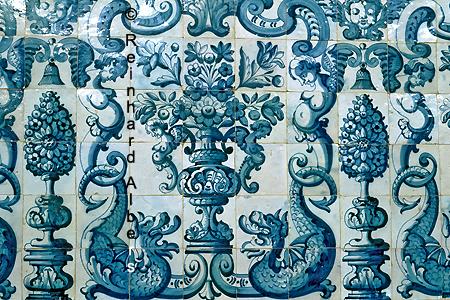 Castro Verde - Bemalte Fliesen (Azulejos) in der Kirche., Portugal, Alentejo, Castro, Verde, Albers, Foto, foreal,