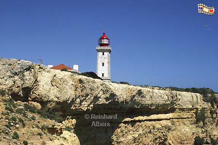 Leuchtturm Alfanzina bei Carvoeiro., Portugal, Algarve, Alfanzina, Carvoeiro, Leuchtturm, Farol, foreal, Foto