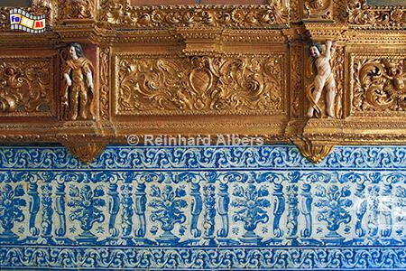 Lagos - Azulejos in der Kirche des Heiligen Antonius., Portugal, Algarve, Kirche, Antonius, Schnitzereien, Albers, Foto, foreal,
