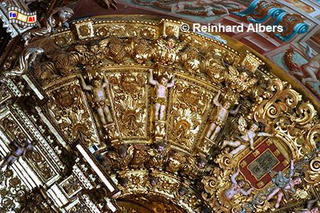 Lagos - Kirche des Heiligen Antonius mit vergoldeten Schnitzereien., Portugal, Algarve, Kirche, Antonius, Schnitzereien, Albers, Foto, foreal,