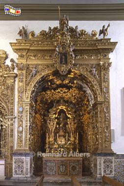 Faro - Kathedrale in Faro mit Talha dourada, vergoldeten Schnitzereien., Portugal, Algarve, Faro, Kathedrale, Talha dourada, Albers, Foto, foreal,
