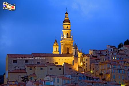 Menton am Abend, Frankreich, France, Menton, Cte, Azur, foreal, Albers, Bild, Foto