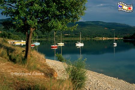Abendstimmung am Ufer des Lac de Sainte Croix, 