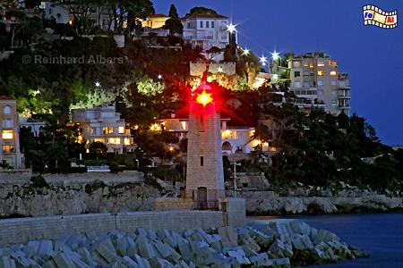 Nizza - Leuchtturm auf der Hafenmole, Frankreich, France, Cte, Azur, Nizza, Nice, Leuchtturm, Phare, foreal, Albers, Foto, Bild,