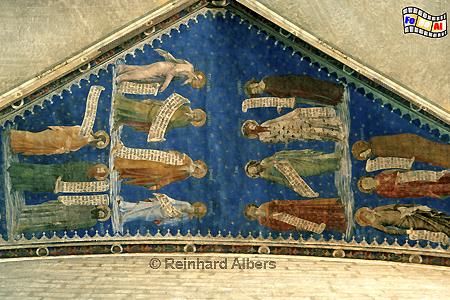 Avignon - Deckenfresko in der Kirche des Papstpalastes., Frankreich, France, Avignon, Papstpalast, foreal, Albers, Foto, Bild,