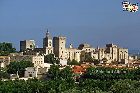 Avignon - Palais des Papes (Papstpalast) Gesamtansicht, Frankreich, France, Avignon, Palast, Papst, Palais, Papes, Albers, foreal, Foto, Bild