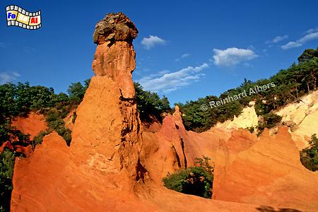 Colorado Provencal bei Rustrel, Frankreich, France, Foto, Bild, foreal, Provence, Colorado, Rustrel, Ockerfelsen