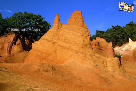 Colorado Provencal bei Rustrel, Frankreich, France, Foto, Bild, foreal, Provence, Colorado, Rustrel, Ockerfelsen