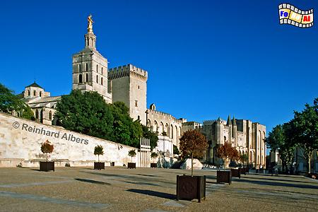 Avignon - Palais des Papes (Papstpalast), Frankreich, France, Avignon, Turm, Palast, Papst, Palais, Papes, Albers, foreal, Foto, Bild