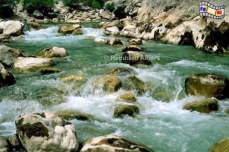 Gorges du Verdon - Flussbett im Sommer, Frankreich, France, Provence, Gorges, Verdon, Schlucht, foreal, Albers, Bild, Foto