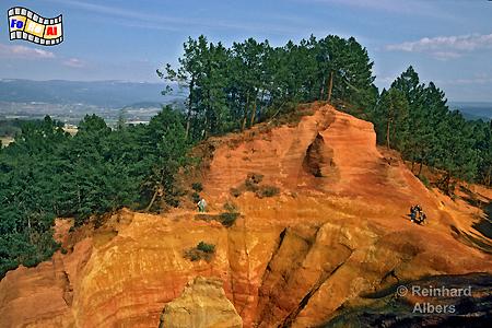 Ockersteinbr�cke bei Roussillon, Frankreich, France, Provence, Ockerfelsen, Steinbr�cke, Bauxit, Roussillon, foreal, Albers,