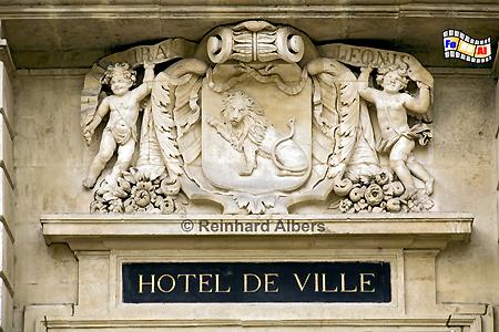 Arles - Rathausportal am Place de la Rpublique, Frankreich, France, Provence, Arles Rathaus, foreal, Albers