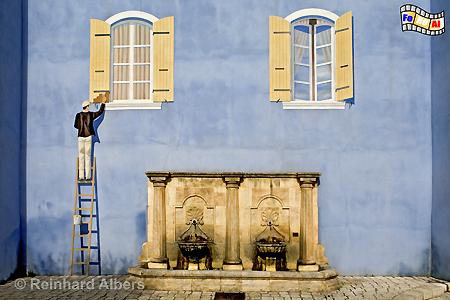 Orange - Fassadenbemalung, Frankreich, France, Provence, Orange, foreal, Albers,