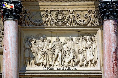 Relief am Arc de Triomphe du Carrousel, Frankreich, France, Paris, Arc, Triomphe, Carrousel, Quadriga, foreal, Albers,