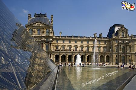 Louvre - Cour Napolon, Frankreich, France, Paris, Louvre, Cour, Pyramide, foreal, Albers,