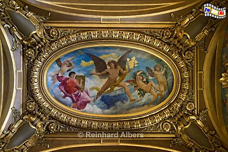 Op�ra Garnier - Deckenbild im Vorraum des Gro�en Foyers im Stock., Frankreich, France, Paris, Op�ra, Oper, Garnier, Albers, foreal,