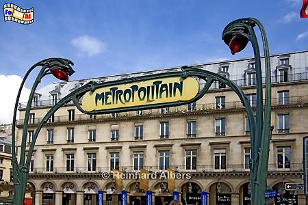 Metroeingang im Jugendstil, Frankreich, France, Paris, Metro, Louvre, foreal, Albers