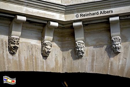 Pont Neuf - Maskengesichter als Verzierung der Brckenbgen, Frankreich, France, Paris, Pont Neuf, Albers, foreal, Seine, Foto,