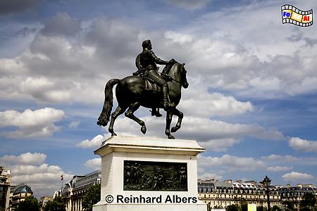 Reiterstandbild Heinrich IV. auf der Br�cke Pont Neuf., Paris, Seine, Pont neuf, Henri IV, Reiterstandbild, Denkmal, Albers, Foto, foreal,