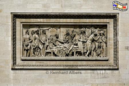 Arc de Triomphe - Relief, Frankreich, France, Paris, Arc de Triomphe, Triumphbogen, Etoile, foreal, Albers,