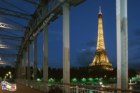 Passerelle Debilly und Eiffelturm, Frankreich, France, Paris, Eiffelturm, Tour, Eiffel, Passerelle, Debilyy, Albers, foreal,