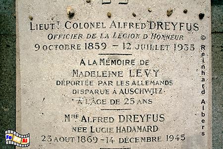 Grabmal des Hauptmannes Alfred Dreyfus, Frankreich, France, Paris, Friedhof, Montparnasse, Cimtire, Dreyfus, froeal, Albers,