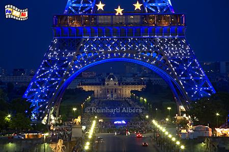 Eiffelturm und Champs de Mars im Hintergrund, Frankreich, France, Paris, Eiffelturm, Tour, Eiffel, Albers, foreal,