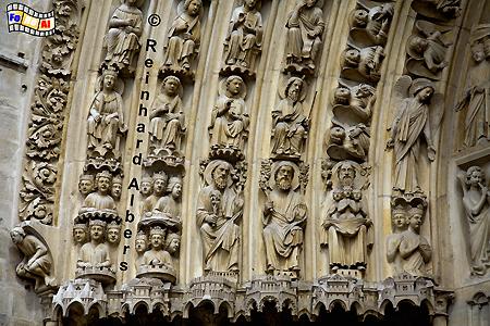 Notre Dame - Portal, Paris, Notre Dame, Kathedrale, Portal, Albers, Foto, foreal,