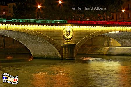 Pont Notre Dame am Abend, Paris, Seine, Pont, Br�cke, Albers, Foto, foreal,