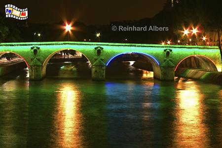 Seinebrcke zur Ile de la Cit, Paris, Seine, Pont, Brcke, Albers, Foto, foreal,