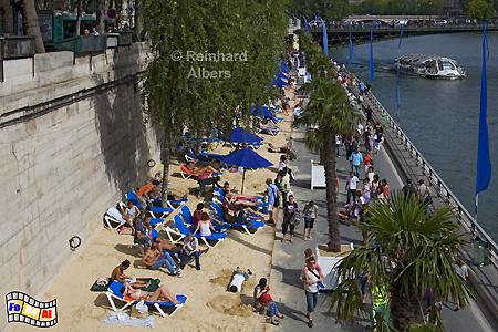 Paris-Plage, Paris, Plage, Seine, Albers, Foto, foreal,
