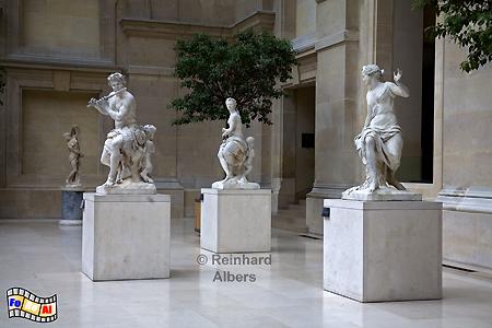 Louvre, Frankreich, France, Paris, Louvre, foreal, Albers, Statuen,