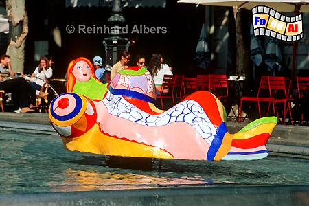 Strawinsky-Brunnen mit Figuren von Niki de Saint-Phalle und Jean Tinguely., Frankreich, France, Paris, Fontaine, Brunnen, Strawinsky, Phalle, Tinguely, foreal, Albers,