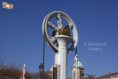 Schleusenrad am Canal de l'Ourcq., Paris, Canal, Ourcq, Albers, Foto, foreal,