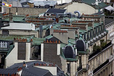Ausblick vom Arc de Triomphe - Dcherlandschaft, Frankreich, France, Paris, Arc de Triomphe, Triumphbogen, Etoile, foreal, Albers,