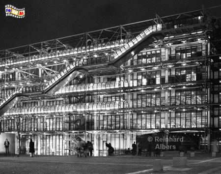 Centre Pompidou erleuchtet., Paris, Centre, Beaubourg, Albers, Foto, foreal,