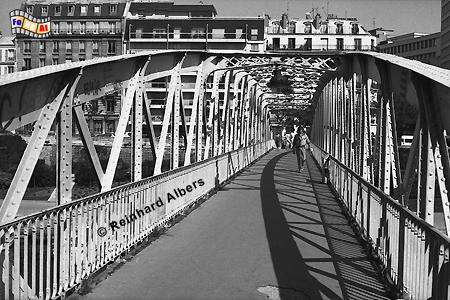 Brcke ber den Port de Plaisance., Paris, Brcke, Pont, Arsenal, Port de Plaisance, Albers, Foto, foreal,