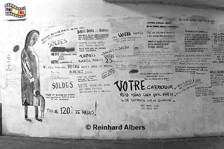 Graffiti im Forumd des Halles im Oktober 1980., Paris, Forum des Halles, Albers, Foto, foreal,