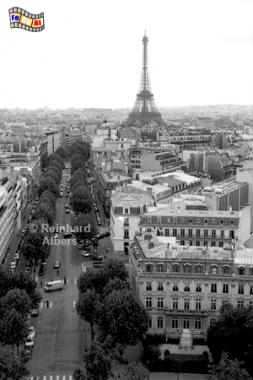 Ausblick vom Arc de Triomphe Richtung Eiffelturm, Paris, Arc de Triomphe, Eiffelturm, Albers, Foto, foreal,