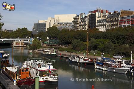 Port de Plaisance mit Bastille-Oper im Hintergrund., Paris, Bastille, Arsenal, Port de Plaisance, Albers, Foto, foreal,