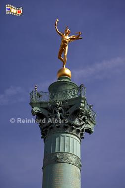 Colonne de juillet (Julisule) auf dem Place de la Bastille., Paris, Bastille, Julisule, colonne, Albers, Foto, foreal,